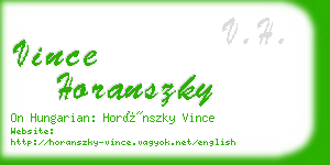 vince horanszky business card